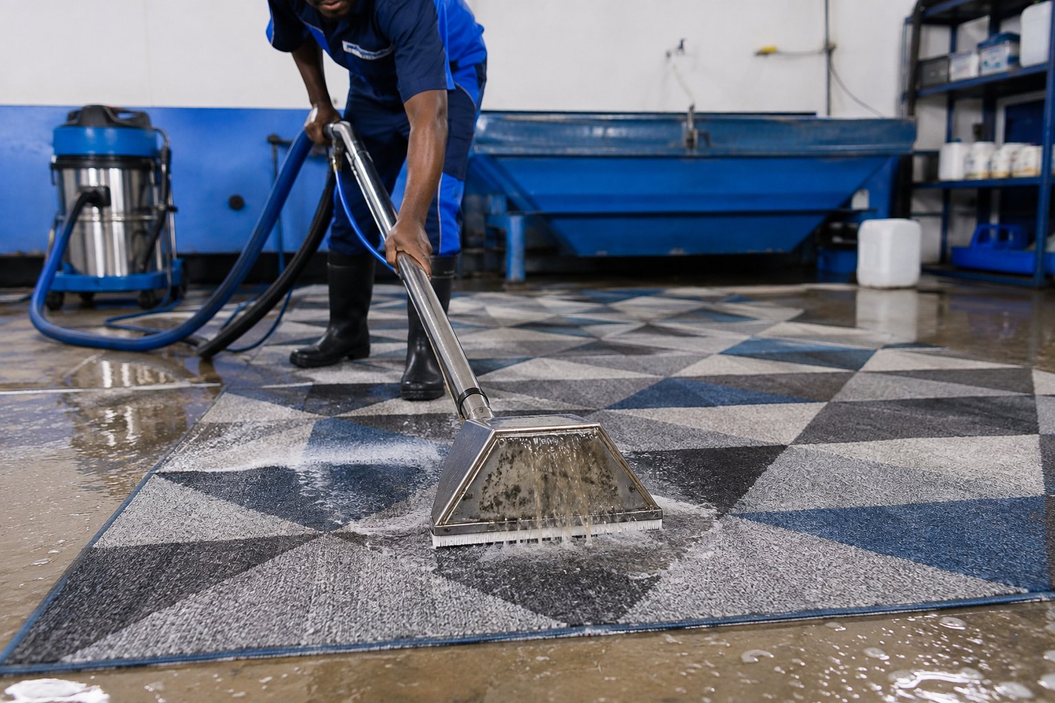 High power water extraction from a carpet