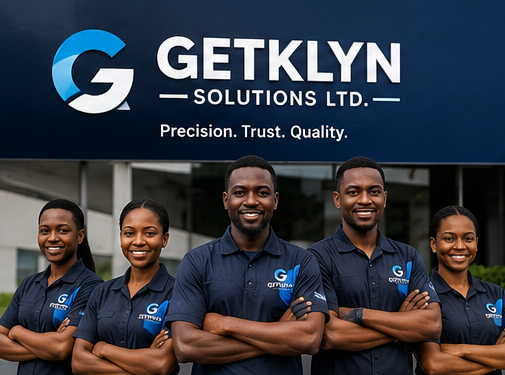 The Getklyn Solutions team outside their Nyali premises